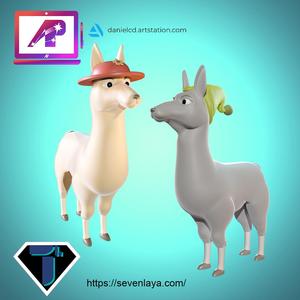Llamas with Hats