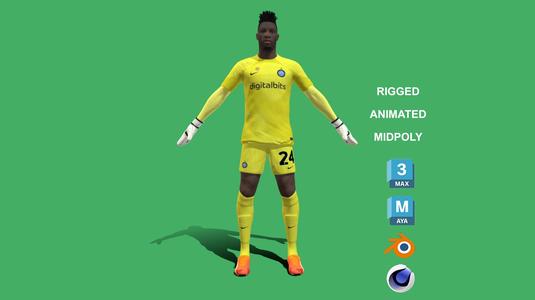 3D Rigged Andre Onana Inter Milan 2023