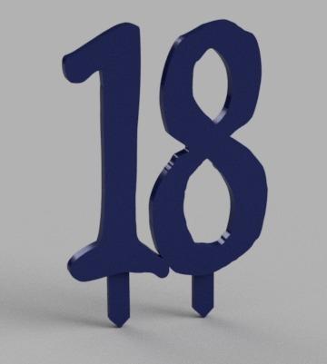 18° BIRTHDAY NUMBER
