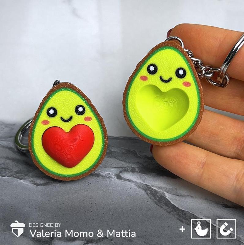 Avocado Couple Keychain ❤️🥑✨, Romantic San Valentine Gift, Heart