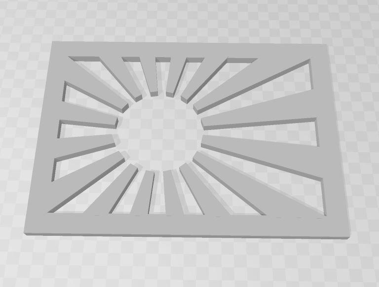 WW2 Imperial Japanese flag stencil