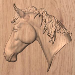 Horse – CNC Relief STL (Wood Carving Model)
