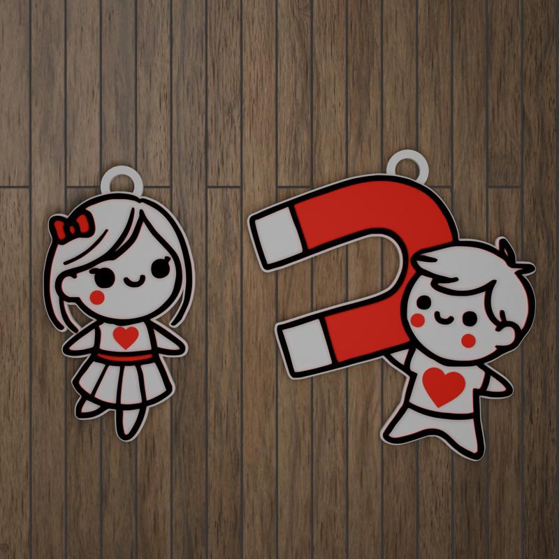 Couple Key Ring - Multicolor