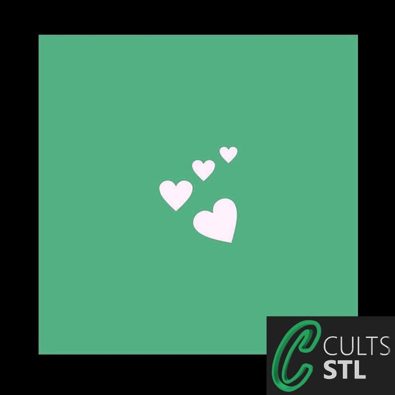 Stencil Coração 4 - 10x10cm