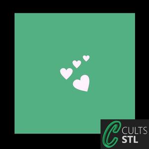 Stencil Coração 4 - 10x10cm