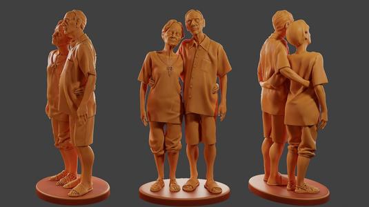 Casual elderly couple CEC1 001