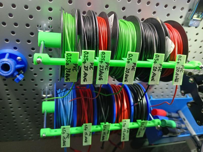 Cable reel holder for Tegometall perforated wall