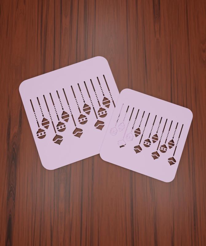 Stencil "Texture #100" (Christmas Spheres)