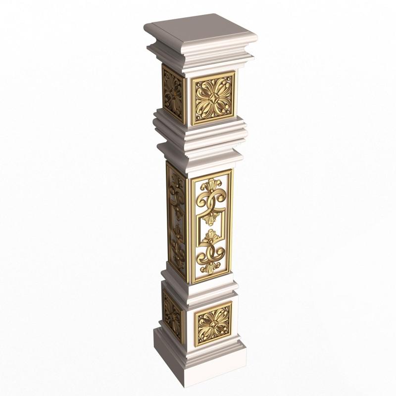 Stair Baluster 07 White