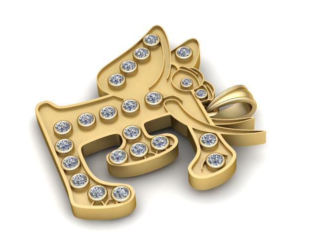 EInitial Pendant  3D printable model