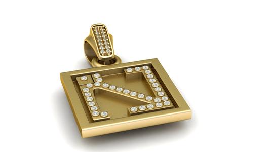 Diamond Letter Charm  3D printable model