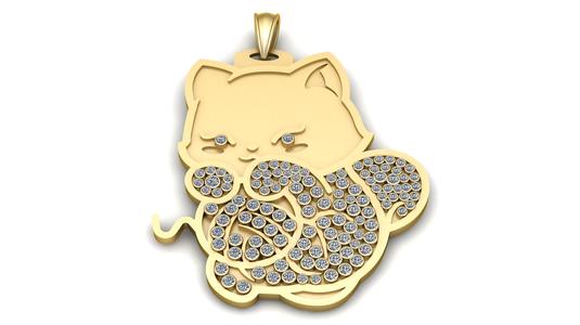 CUTE MOW PENDANT 3D PRINTABLE MODEL