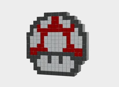 Super Mario Mushroom - Pixel