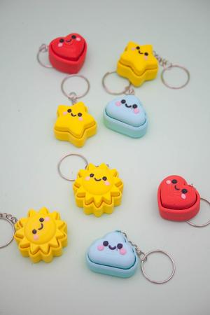 Clicky Keychains – Heart • Star • Sun • Cloud
