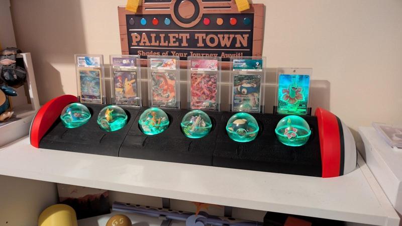 Pokemon Center Heal Station Display for Pokeballs and Graded TCG Slabs