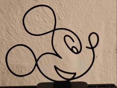 Mickey Mouse one-line art