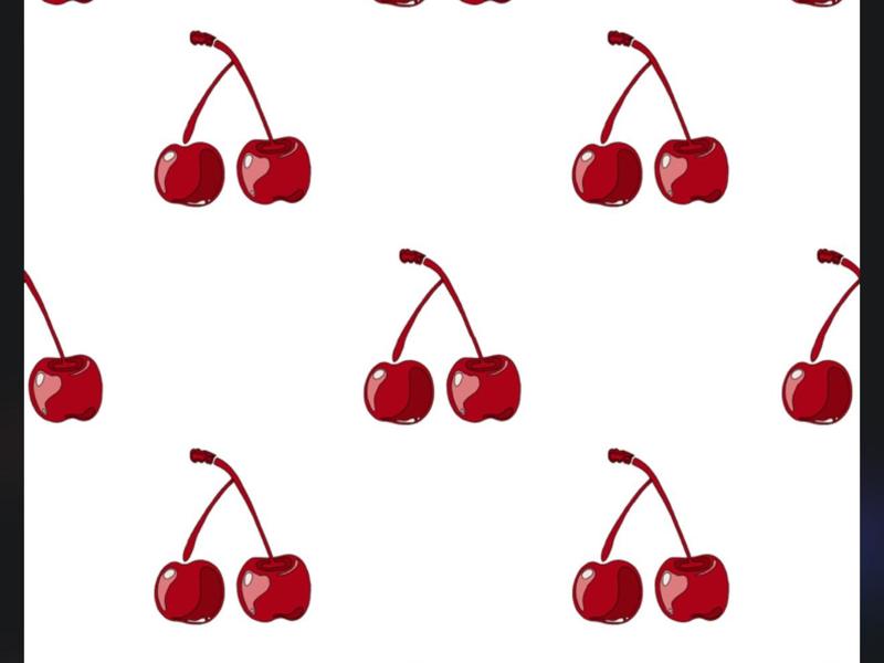 Cherry outline wall template