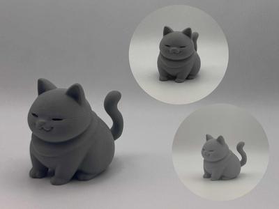Chubby Goofy Cat – Plump Figurine