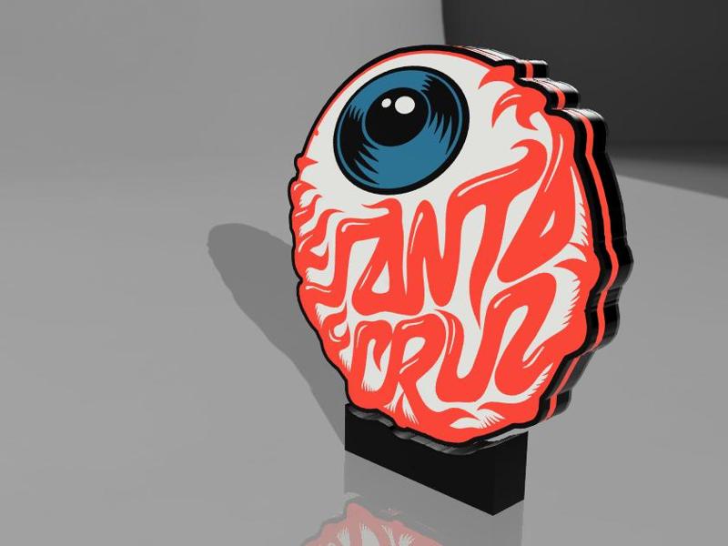 Santa Cruz Eyeball LED Lightbox – Skate Icon Glow!