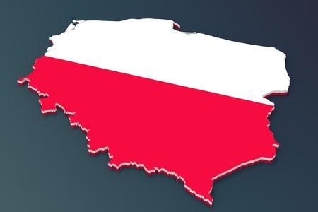 Poland 3d map