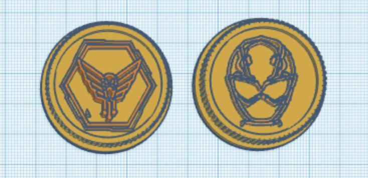 Power Rangers: Beast Morphers/Tokumei Sentai Go-Busters Orangesymbols Coins