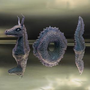 3 piece dragon lawn ornament