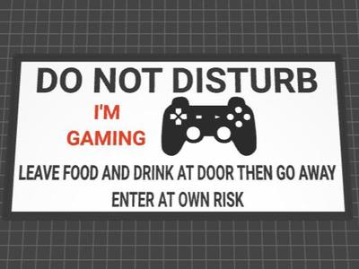 Do not disturb sign on the door.