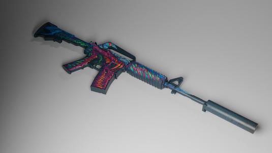 CS:GO/CS2 M4A1-S Hyper Beast Skin Model