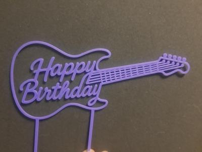 Cake topper guitar