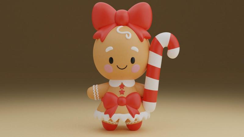 Gingerbread cookie Christmas figure