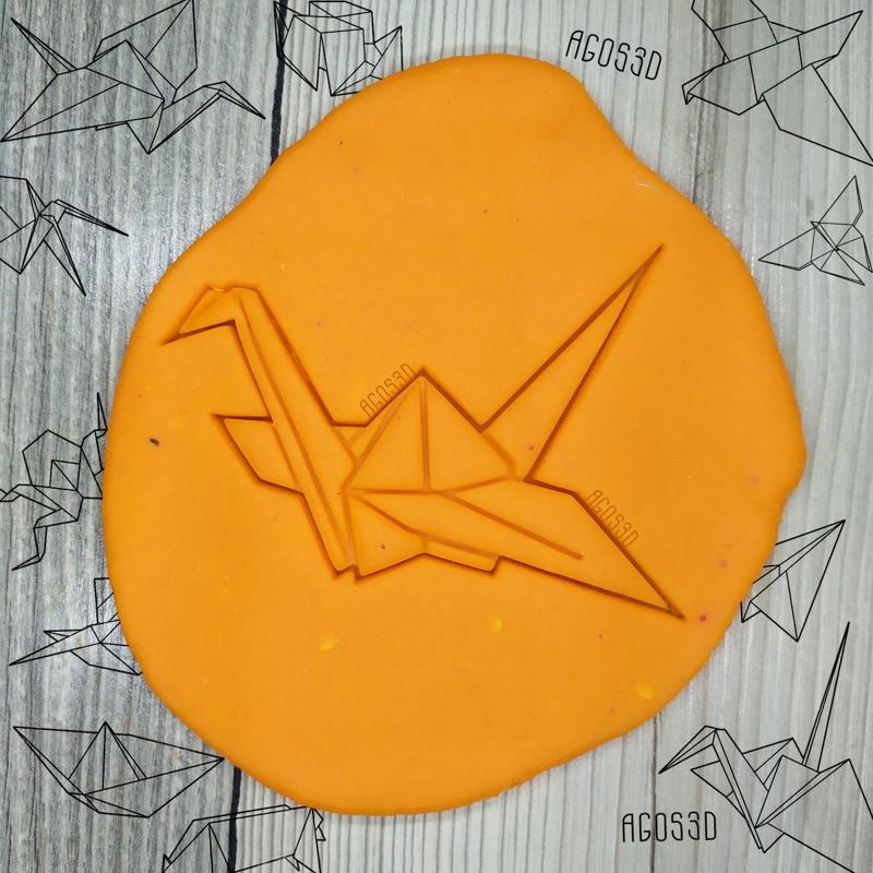 Paper crane - origami COOKIE CUTTER - CUTTER PLATE OF GALLETS OR oriental FONDANT - 8cm