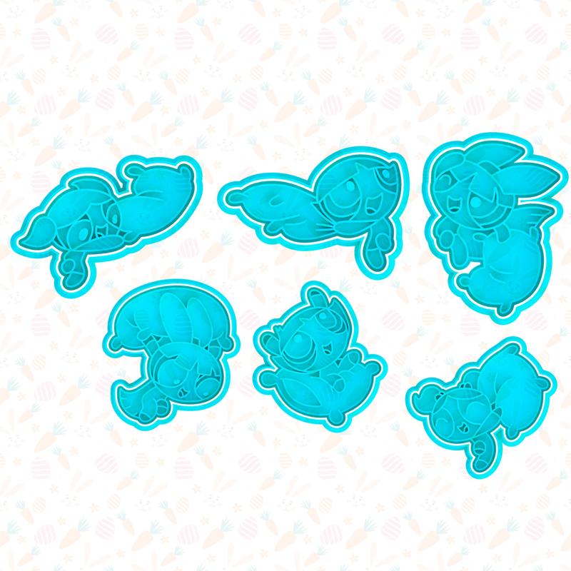The Powerpuff Girls cookie cutter set of 6