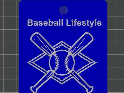 Custom Baseball Bag Tag