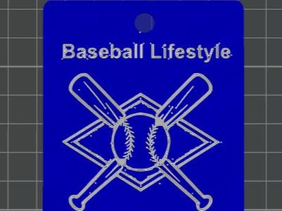 Custom Baseball Bag Tag