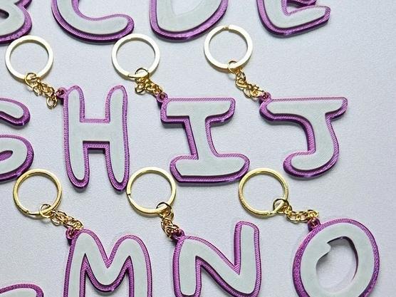 Letter i keychain