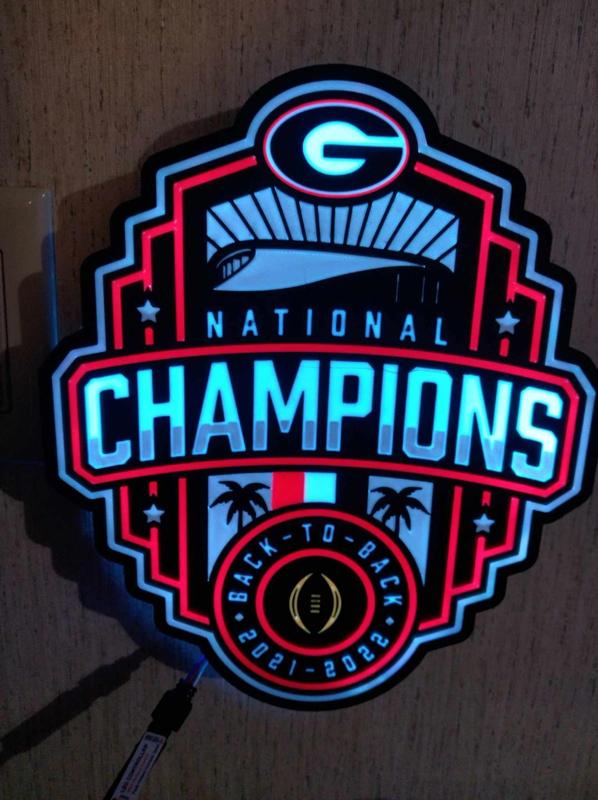 UGA 2 time National Champion logo