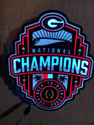 UGA 2 time National Champion logo