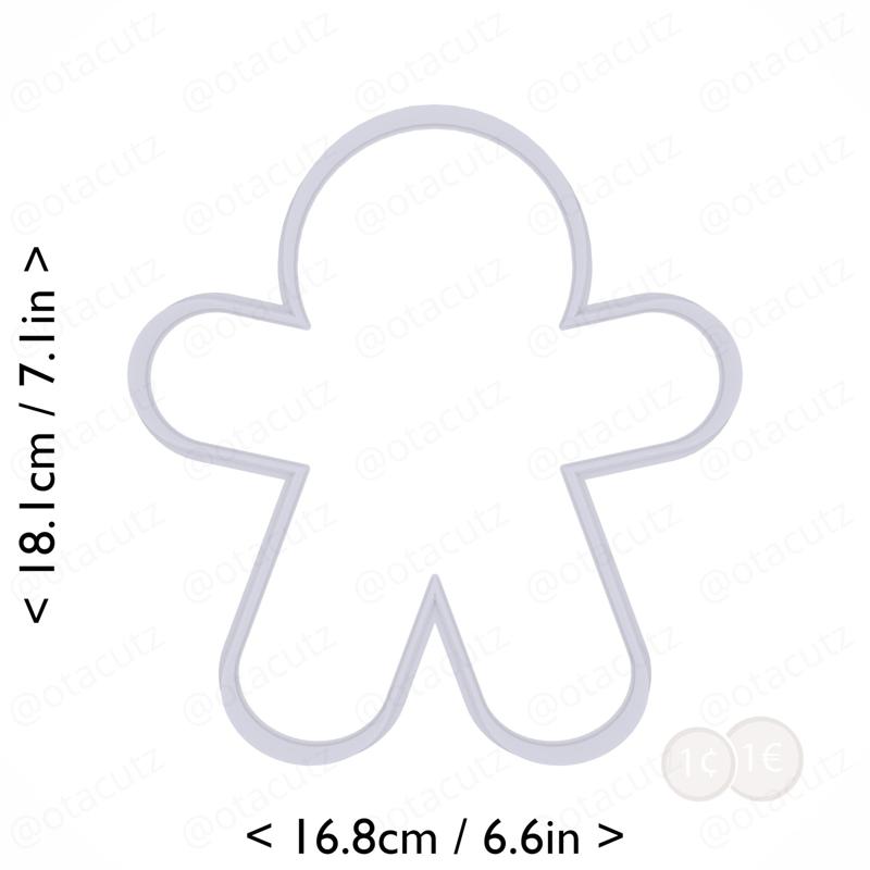 Gingerbread Man Cookie Cutter 6.75in / 17.1cm