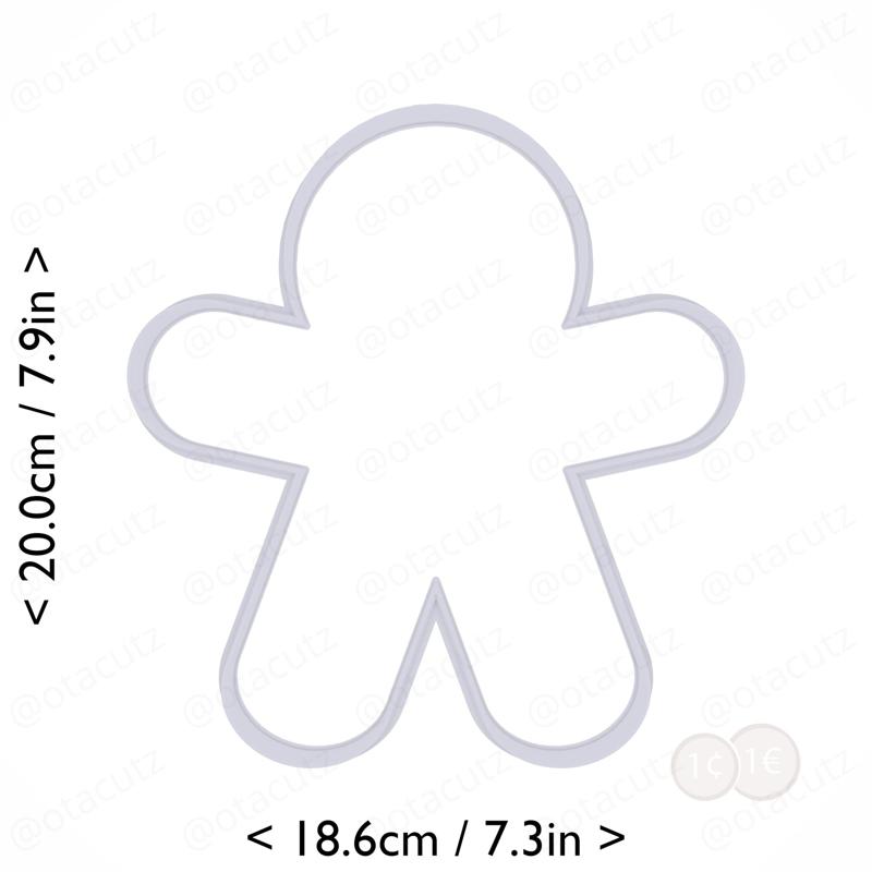 Gingerbread Man Cookie Cutter 7.5in / 19.1cm