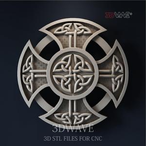 CELTIC CROSS  3d stl file for CNC