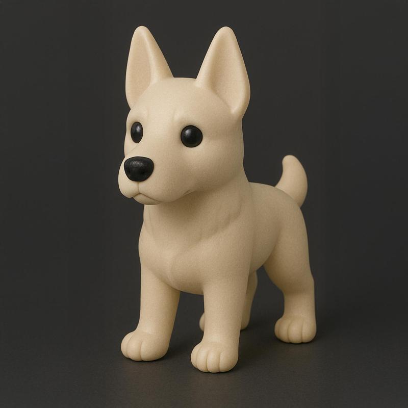 Cute German Shepherd Dog Toy - 3D Printable Figurine (Ready to Paint!)