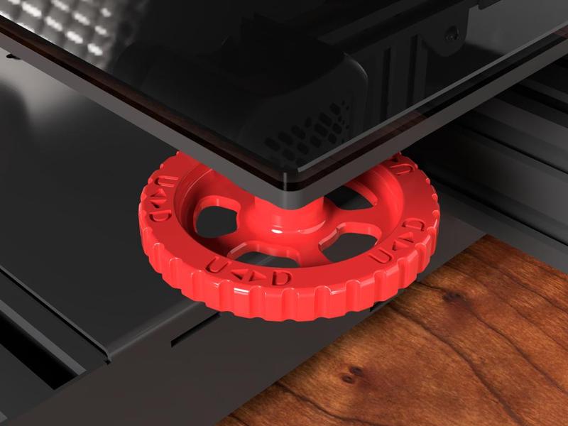 Bed leveling knob