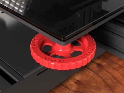Bed leveling knob