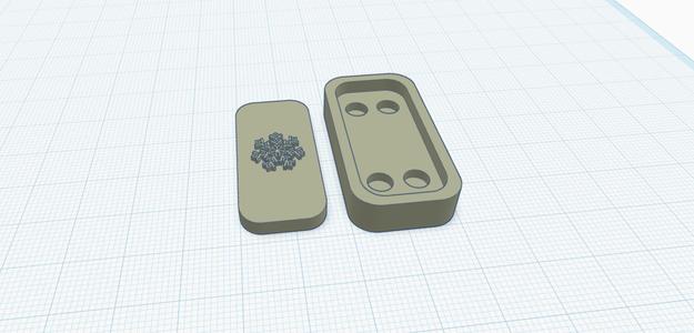 Snowflake fidget slider for 5x2 magnets (Print two!)