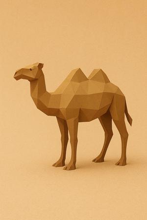 Low poly camel
