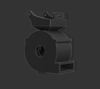 Leaf blower for the electric quick coupler for Volvo EC 160 1/14 excavators