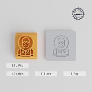 Inuit Motif Stamp Tile Set, 5 Sizes 20-40mm, Perfect for Clay, Cookies & Fondant PRODUCT_5430