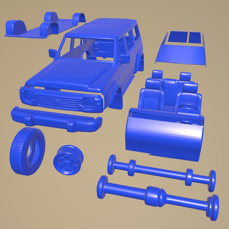 Nissan Patrol Y60 1987  Printable Car With Seprate parts