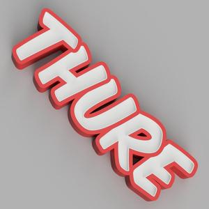 NAMELED THURE - LED LAMP WITH NAME