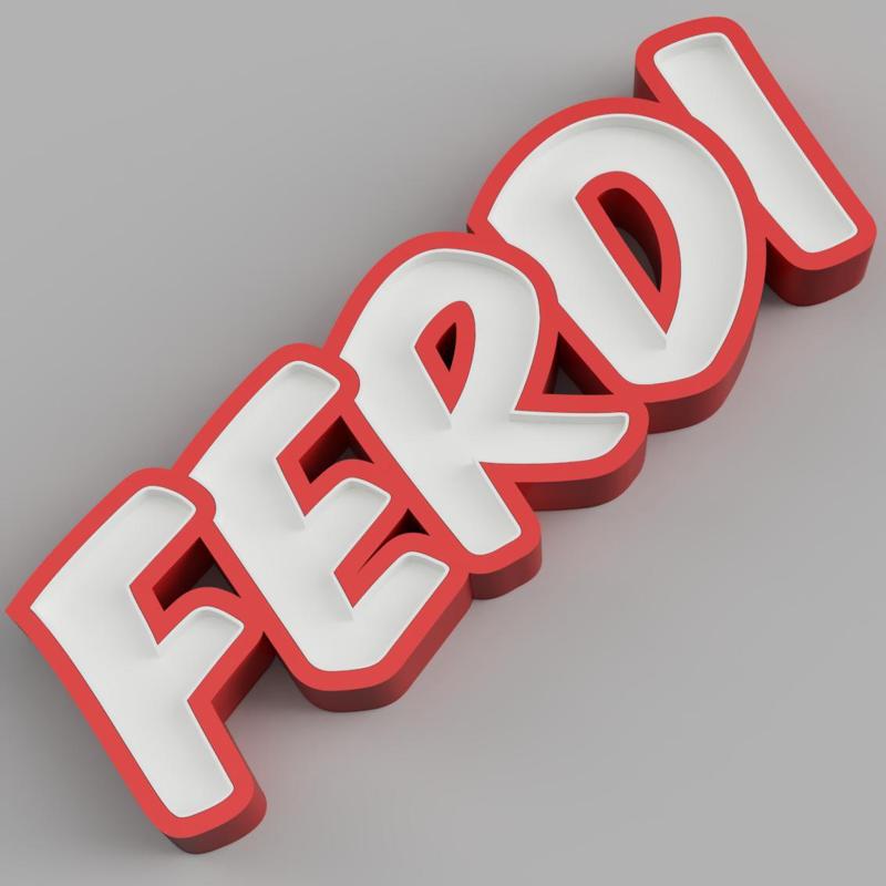 NAMELED FERDI - LED LAMP WITH NAME